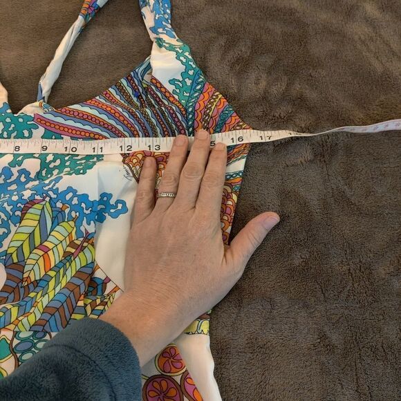 TRINA turk strappy silk jellyfish print mini dress size 2p euc - Picture 5 of 9